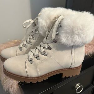 Isaac Mizrahi Fur Ankle Boots Size 8.5 BRAND NEW